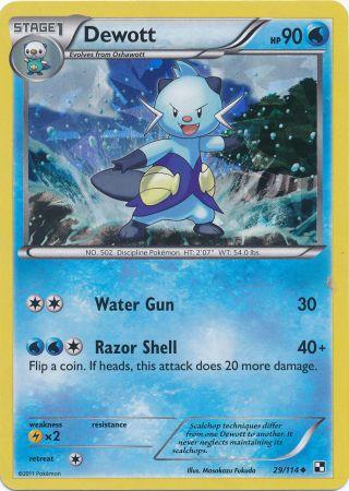 Dewott (29/114) (Cracked Ice Holo) [Black & White: Base Set] | Deep Dive Games St. Marys