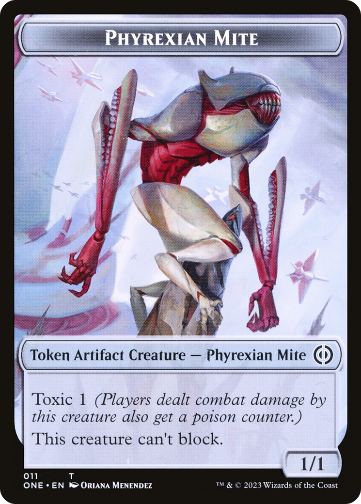 Phyrexian Mite (011) // The Hollow Sentinel Double-Sided Token [Phyrexia: All Will Be One Tokens] | Deep Dive Games St. Marys