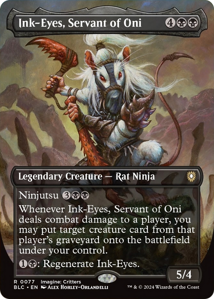 Ink-Eyes, Servant of Oni (Borderless) [Bloomburrow Commander] | Deep Dive Games St. Marys