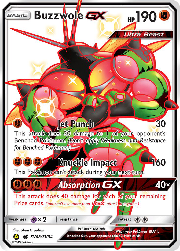 Buzzwole GX (SV68/SV94) [Sun & Moon: Hidden Fates - Shiny Vault] | Deep Dive Games St. Marys