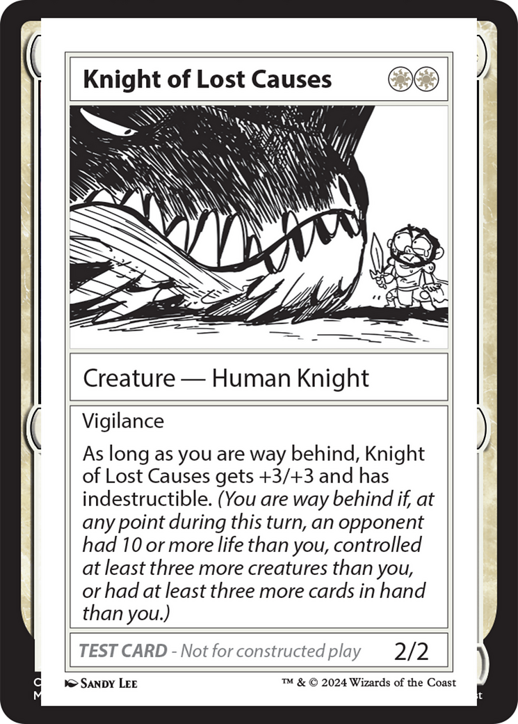 Knight of Lost Causes [Mystery Booster 2 Playtest Cards] | Deep Dive Games St. Marys