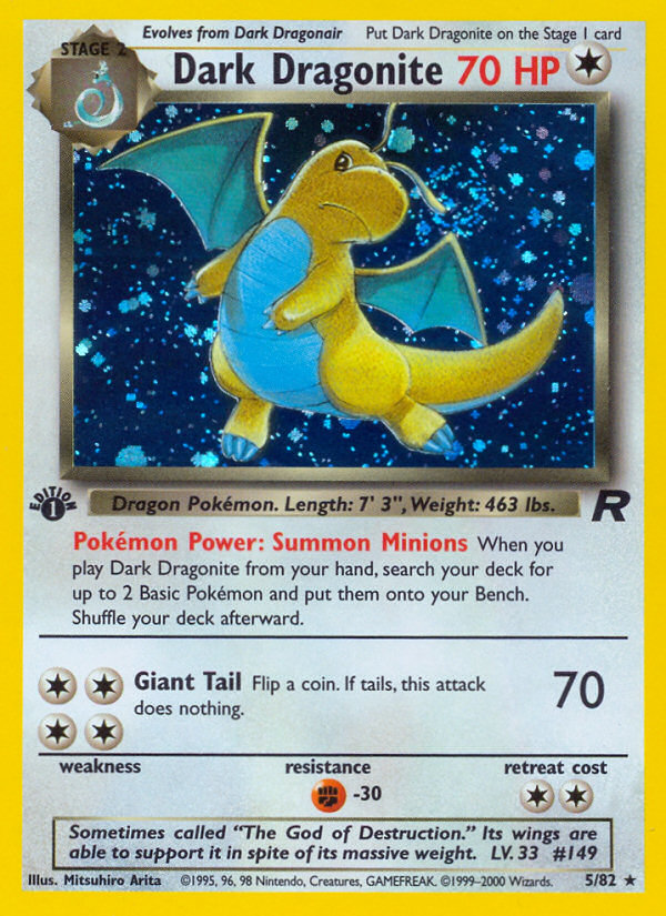 Dark Dragonite (5/82) [Team Rocket 1st Edition] | Deep Dive Games St. Marys