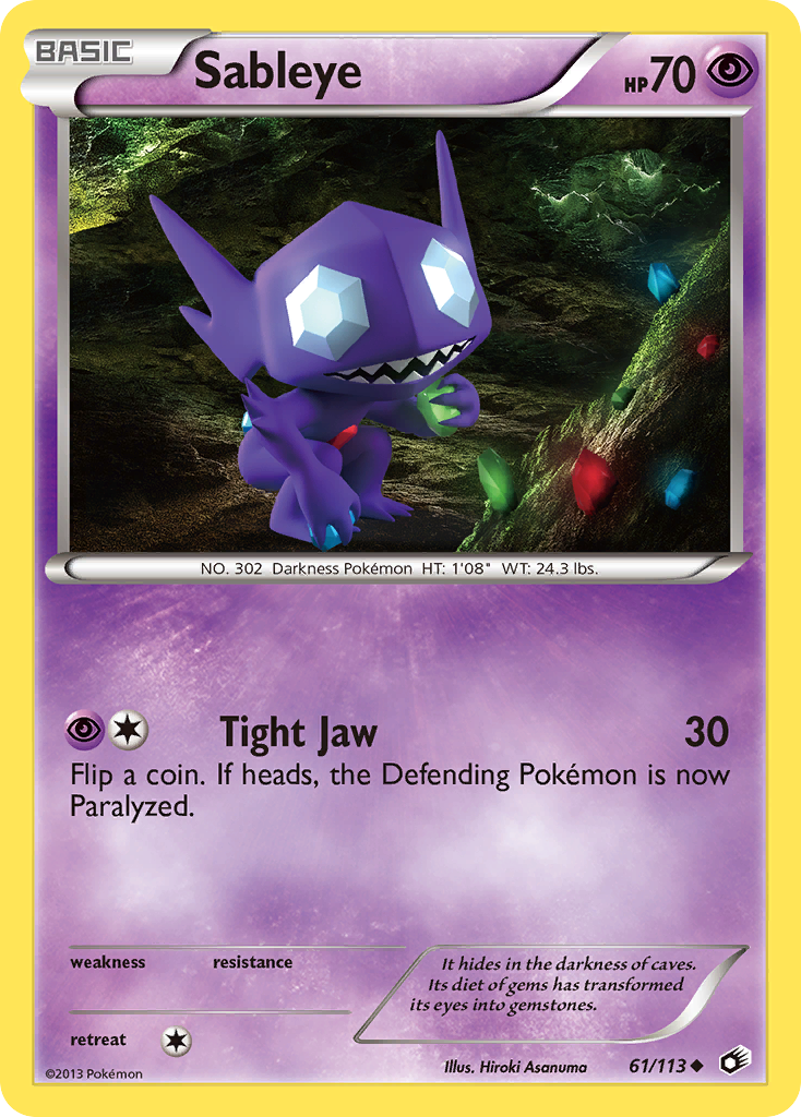 Sableye (61/113) [Black & White: Legendary Treasures] | Deep Dive Games St. Marys