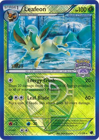 Leafeon (11/116) (States Championship Promo Staff) [Black & White: Plasma Freeze] | Deep Dive Games St. Marys