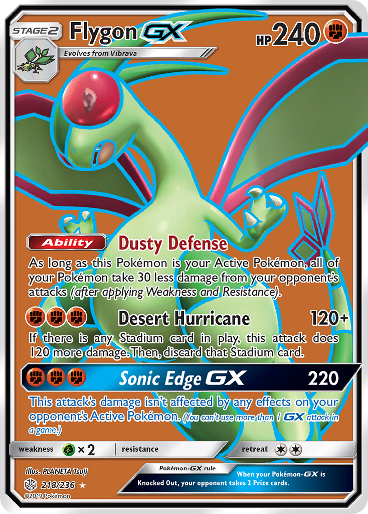 Flygon GX (218/236) [Sun & Moon: Cosmic Eclipse] | Deep Dive Games St. Marys