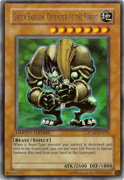 Green Baboon, Defender of the Forest [JUMP-EN014] Ultra Rare | Deep Dive Games St. Marys