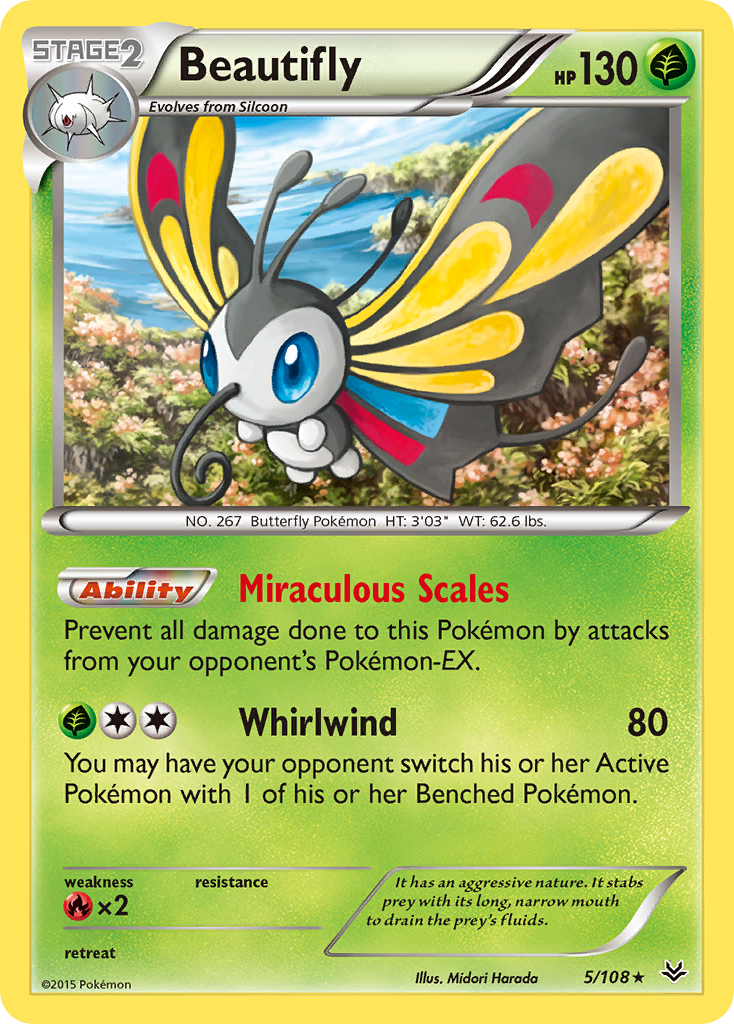 Beautifly (5/108) [XY: Roaring Skies] | Deep Dive Games St. Marys