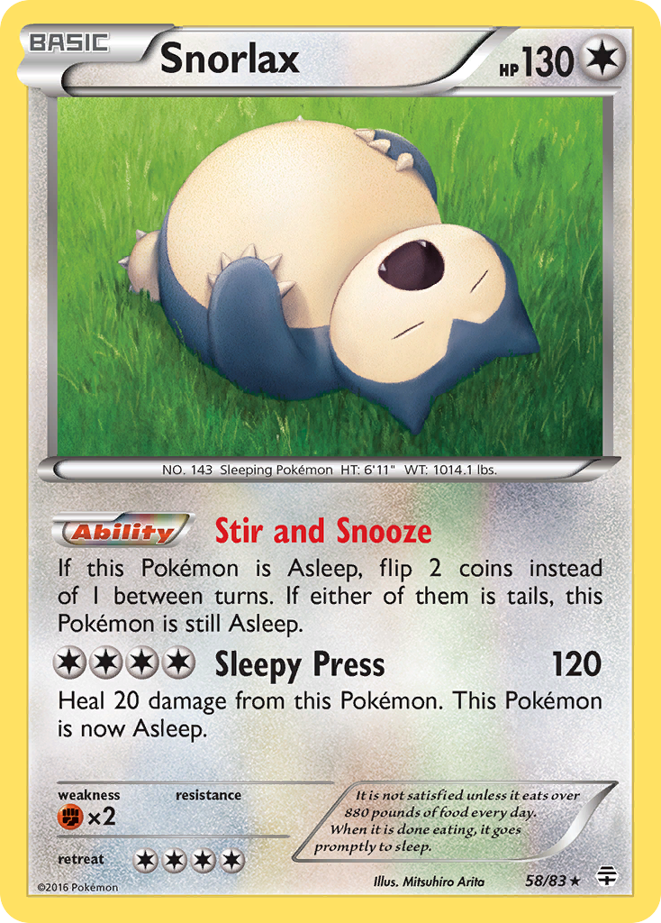 Snorlax (58/83) [XY: Generations] | Deep Dive Games St. Marys