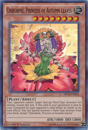 Chirubime, Princess of Autumn Leaves [MP14-EN216] Super Rare | Deep Dive Games St. Marys