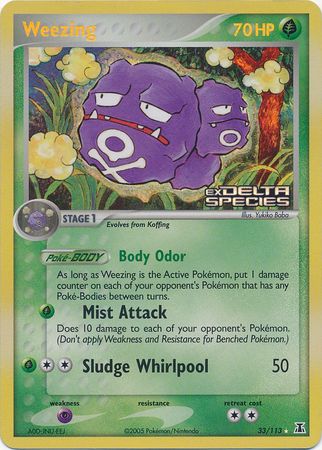 Weezing (33/113) (Stamped) [EX: Delta Species] | Deep Dive Games St. Marys