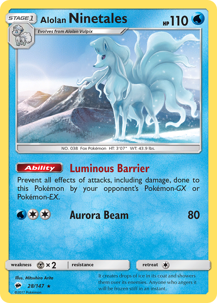 Alolan Ninetales (28/147) [Sun & Moon: Burning Shadows] | Deep Dive Games St. Marys