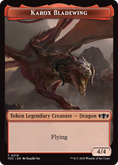 Karox Bladewing // Copy Double-Sided Token [Tarkir: Dragonstorm Commander Tokens] | Deep Dive Games St. Marys