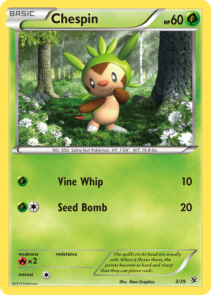 Chespin (3/39) [XY: Kalos Starter Set] | Deep Dive Games St. Marys