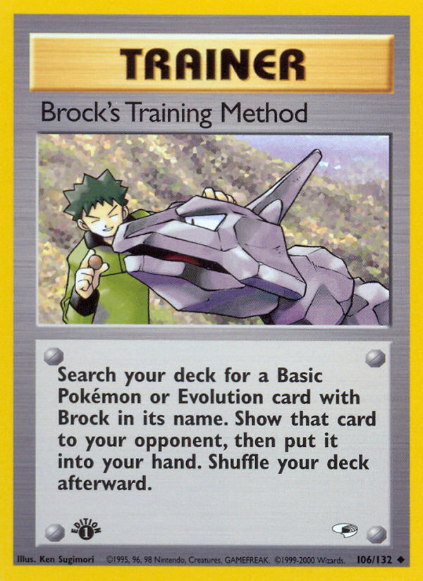 Brock's Training Method (106/132) [Gym Heroes 1st Edition] | Deep Dive Games St. Marys