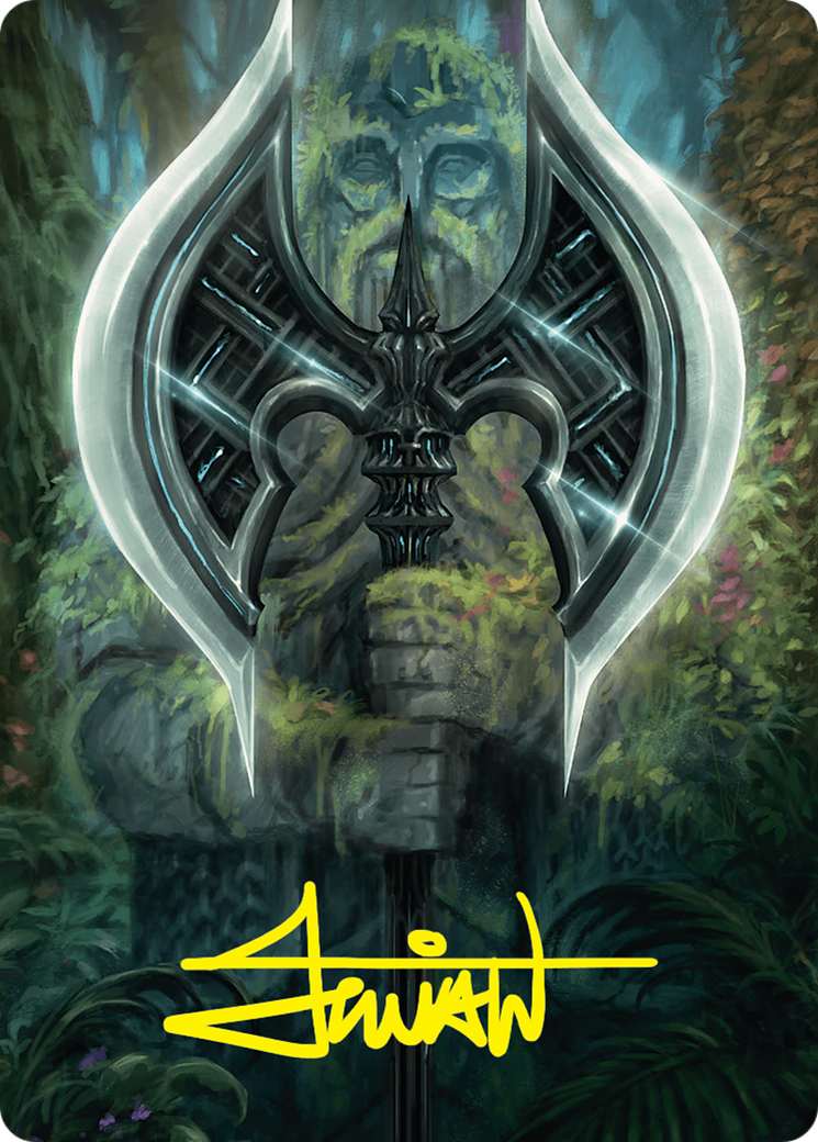Leyline Axe Art Card (49/54) (Gold-Stamped Signature) [Foundations Art Series] | Deep Dive Games St. Marys