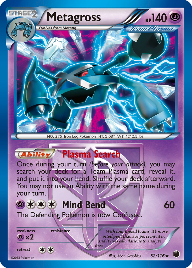 Metagross (52/116) [Black & White: Plasma Freeze] | Deep Dive Games St. Marys