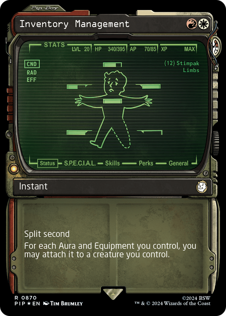 Inventory Management (Showcase) (Surge Foil) [Fallout] | Deep Dive Games St. Marys
