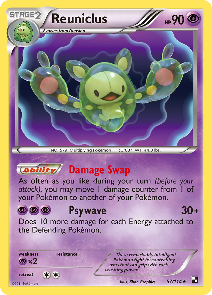 Reuniclus (57/114) [Black & White: Base Set] | Deep Dive Games St. Marys