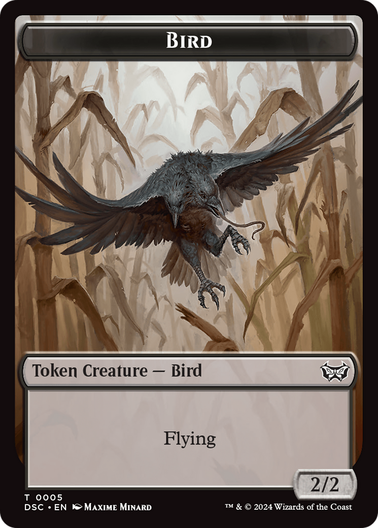 Demon // Bird Double-Sided Token [Duskmourn: House of Horror Commander Tokens] | Deep Dive Games St. Marys