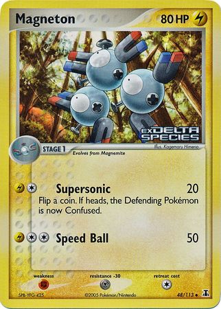 Magneton (48/113) (Stamped) [EX: Delta Species] | Deep Dive Games St. Marys