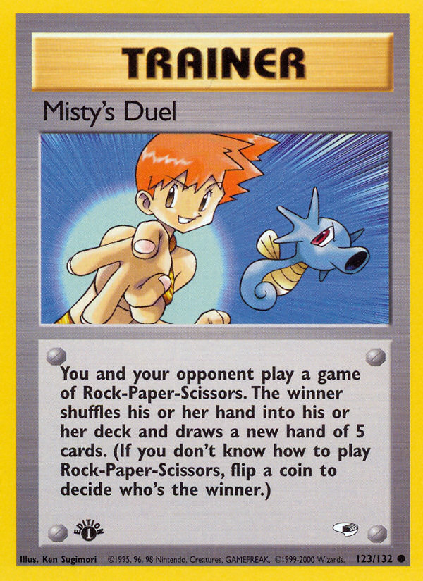 Misty's Duel (123/132) [Gym Heroes 1st Edition] | Deep Dive Games St. Marys