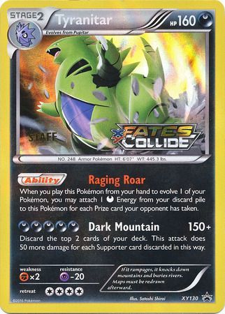 Tyranitar (XY130) (Staff) [XY: Black Star Promos] | Deep Dive Games St. Marys