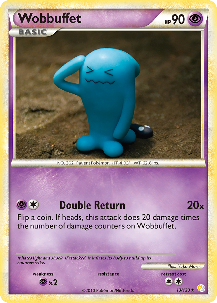 Wobbuffet (13/123) [HeartGold & SoulSilver: Base Set] | Deep Dive Games St. Marys