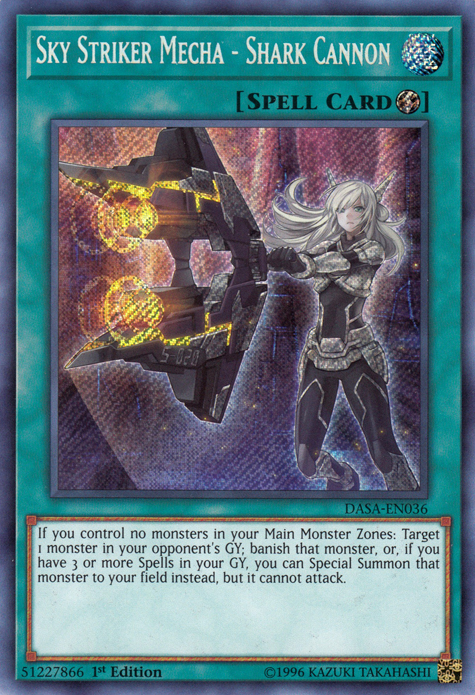 Sky Striker Mecha - Shark Cannon [DASA-EN036] Secret Rare | Deep Dive Games St. Marys