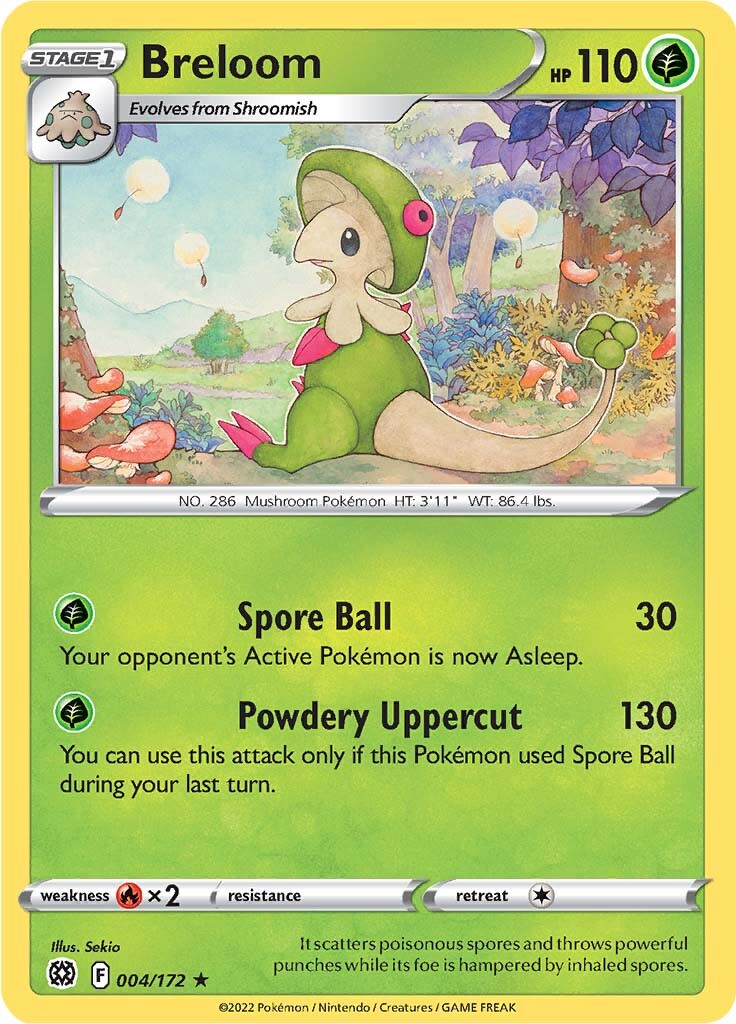 Breloom (004/172) [Sword & Shield: Brilliant Stars] | Deep Dive Games St. Marys