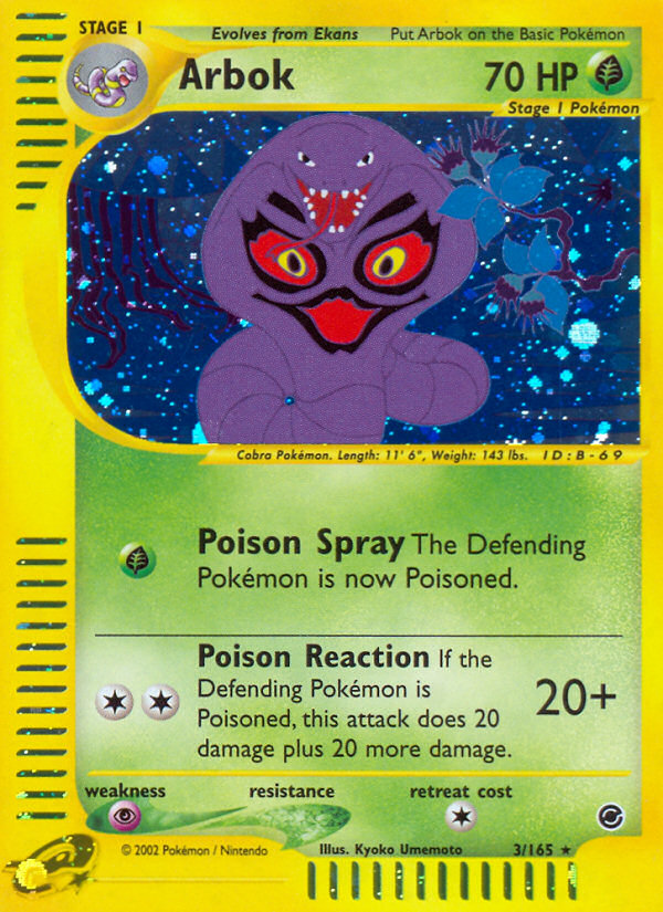 Arbok (3/165) [Expedition: Base Set] | Deep Dive Games St. Marys