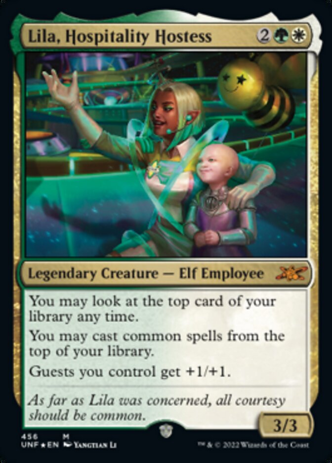 Lila, Hospitality Hostess (Galaxy Foil) [Unfinity] | Deep Dive Games St. Marys