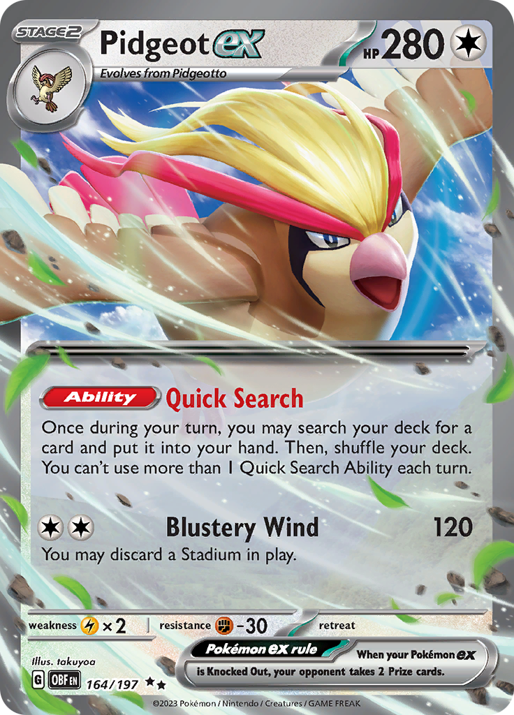 Pidgeot ex (164/197) [Scarlet & Violet: Obsidian Flames] | Deep Dive Games St. Marys