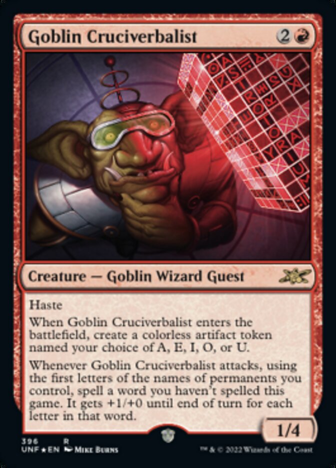 Goblin Cruciverbalist (Galaxy Foil) [Unfinity] | Deep Dive Games St. Marys