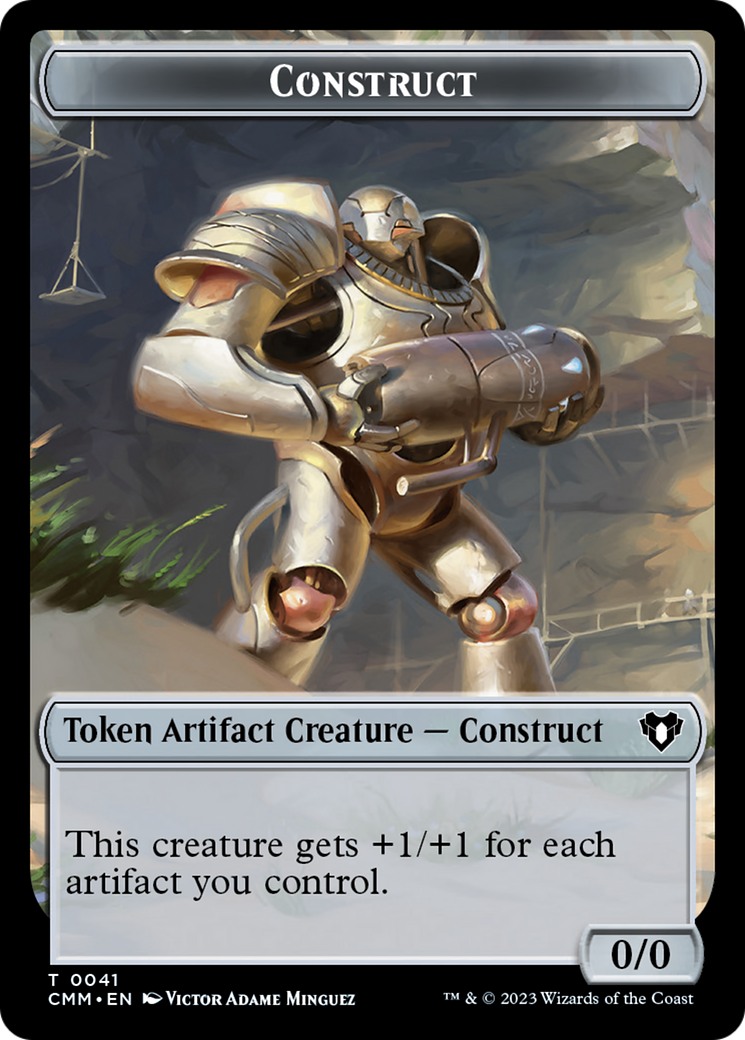 Spirit (0010) // Construct (0041) Double-Sided Token [Commander Masters Tokens] | Deep Dive Games St. Marys