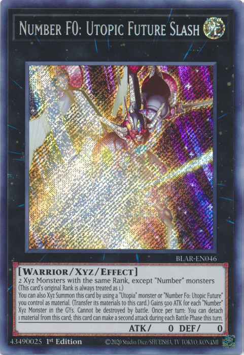 Number F0: Utopic Future Slash [BLAR-EN046] Secret Rare | Deep Dive Games St. Marys