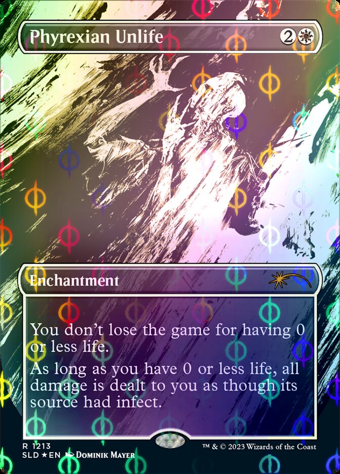 Phyrexian Unlife (Borderless Ichor Step-and-Compleat Foil) [Secret Lair Drop Series] | Deep Dive Games St. Marys