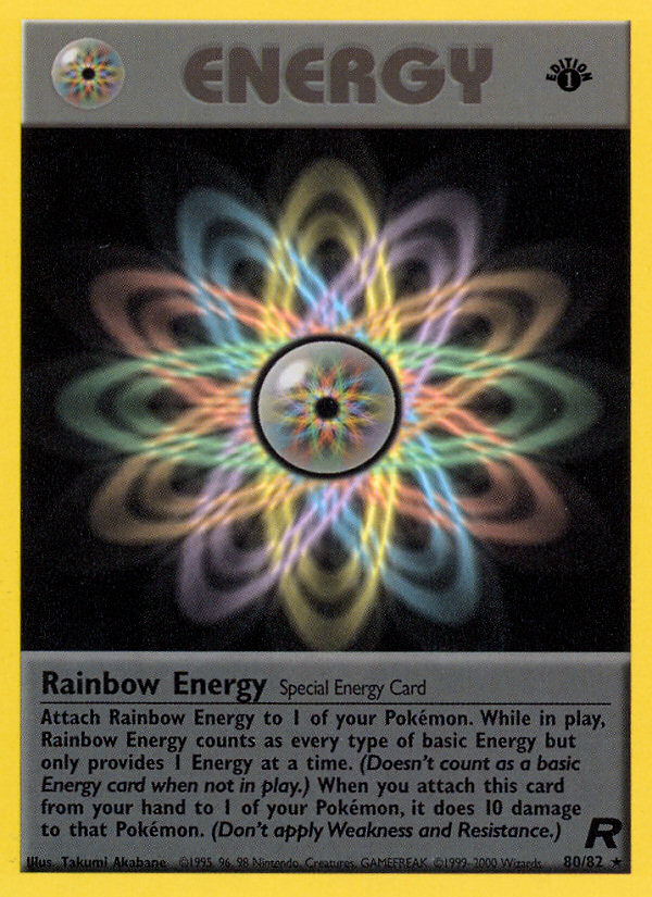 Rainbow Energy (80/82) [Team Rocket 1st Edition] | Deep Dive Games St. Marys