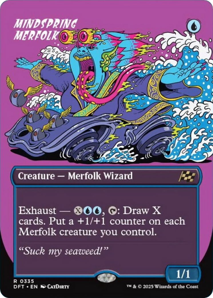 Mindspring Merfolk (Borderless) [Aetherdrift] | Deep Dive Games St. Marys