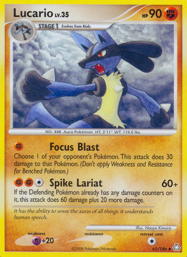 Lucario (61/146) [Diamond & Pearl: Legends Awakened] | Deep Dive Games St. Marys