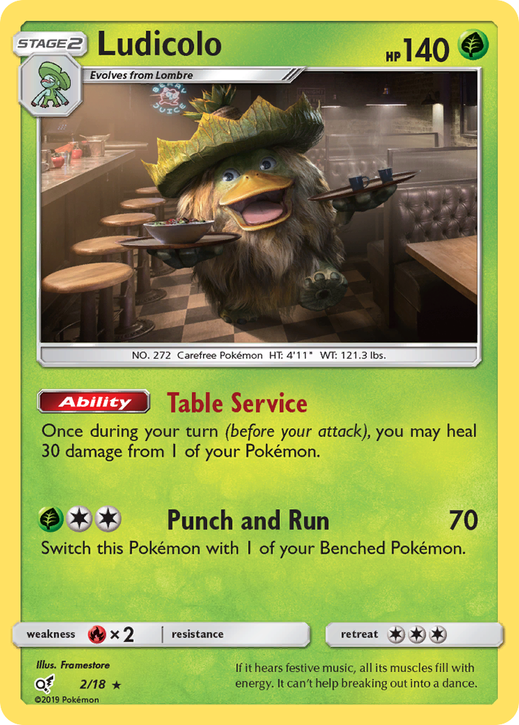 Ludicolo (2/18) [Sun & Moon: Detective Pikachu] | Deep Dive Games St. Marys