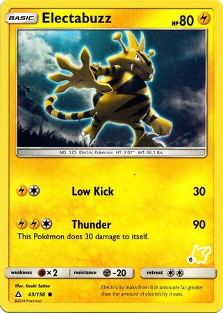 Electabuzz (43/156) (Pikachu Stamp #6) [Battle Academy 2020] | Deep Dive Games St. Marys