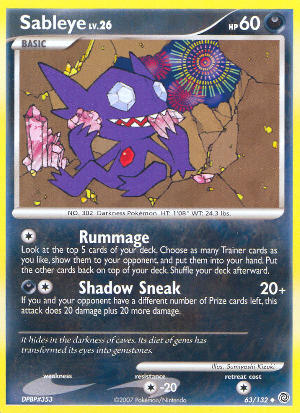 Sableye (63/132) [Diamond & Pearl: Secret Wonders] | Deep Dive Games St. Marys