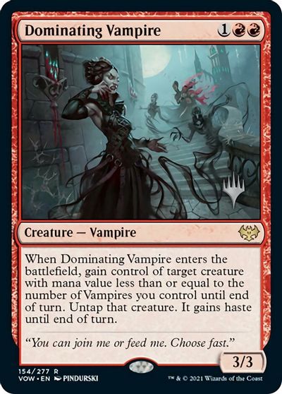 Dominating Vampire (Promo Pack) [Innistrad: Crimson Vow Promos] | Deep Dive Games St. Marys