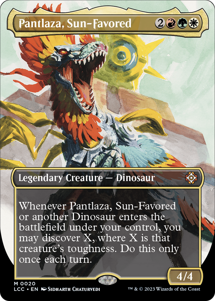 Pantlaza, Sun-Favored (Borderless) [The Lost Caverns of Ixalan Commander] | Deep Dive Games St. Marys