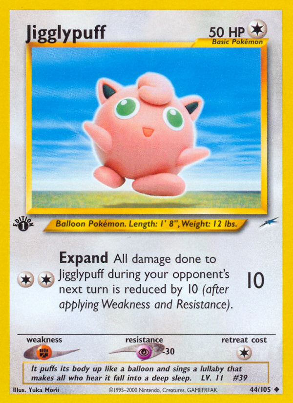 Jigglypuff (44/105) [Neo Destiny 1st Edition] | Deep Dive Games St. Marys