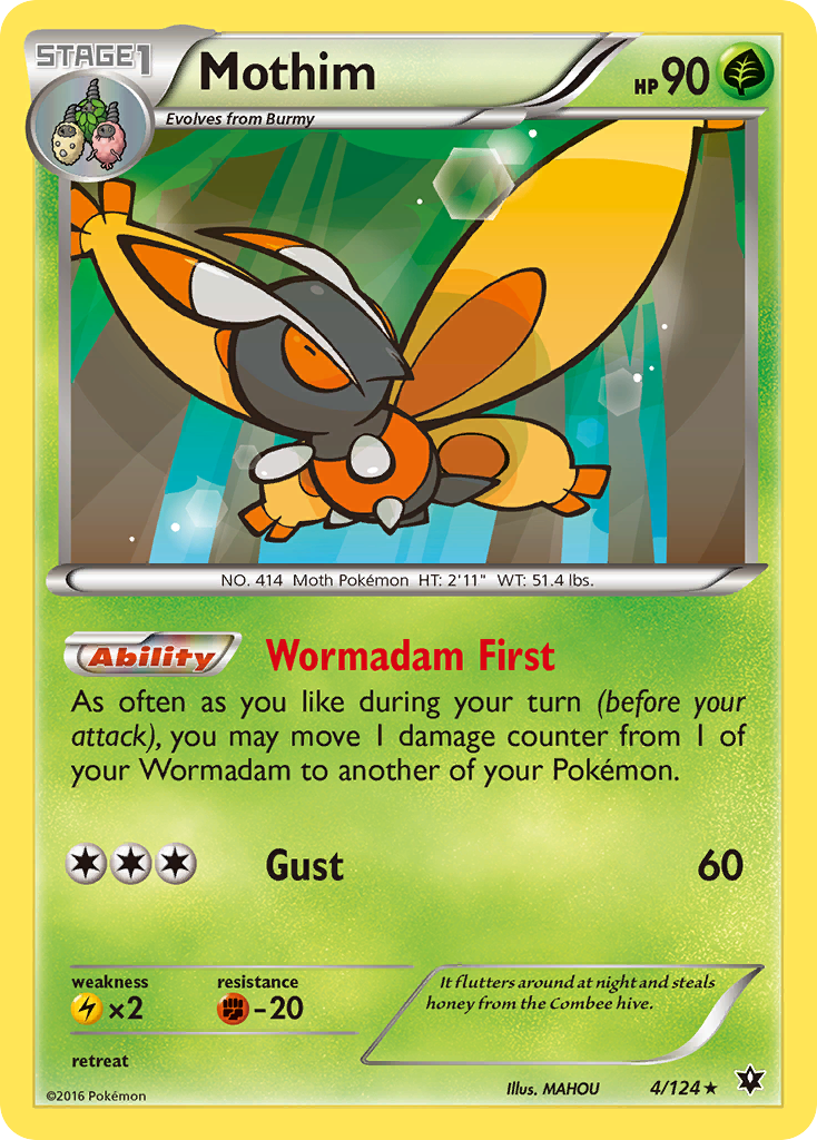 Mothim (4/124) [XY: Fates Collide] | Deep Dive Games St. Marys