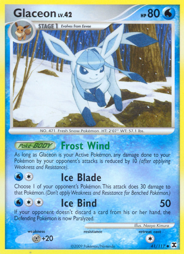 Glaceon (41/111) [Platinum: Rising Rivals] | Deep Dive Games St. Marys