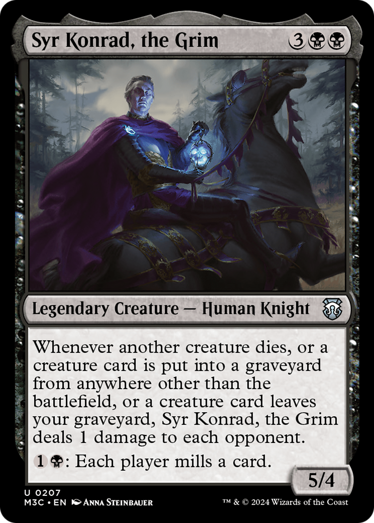 Syr Konrad, the Grim (Ripple Foil) [Modern Horizons 3 Commander] | Deep Dive Games St. Marys