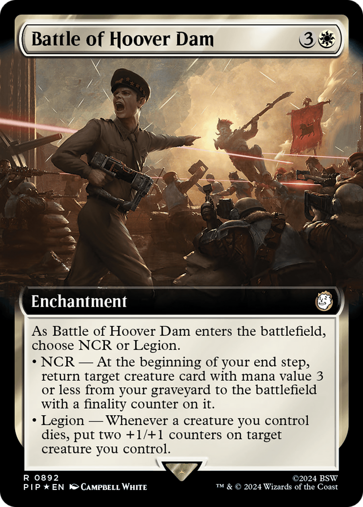 Battle of Hoover Dam (Extended Art) (Surge Foil) [Fallout] | Deep Dive Games St. Marys