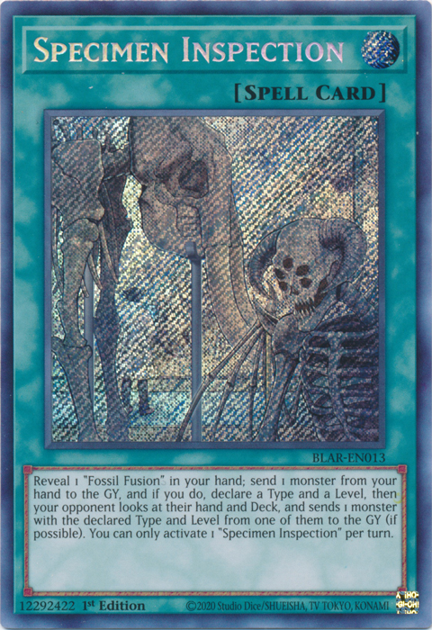 Specimen Inspection [BLAR-EN013] Secret Rare | Deep Dive Games St. Marys